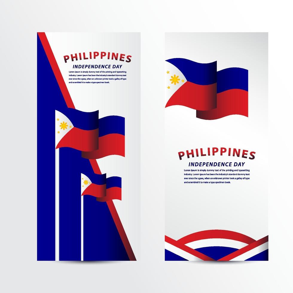 glückliche Philippinen Unabhängigkeitstag Feier Vektor Vorlage Design Illustration