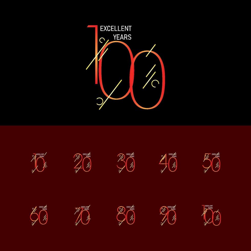 100 Jahre Jubiläumsfeier elegante Zahl Vektor Vorlage Design Illustration