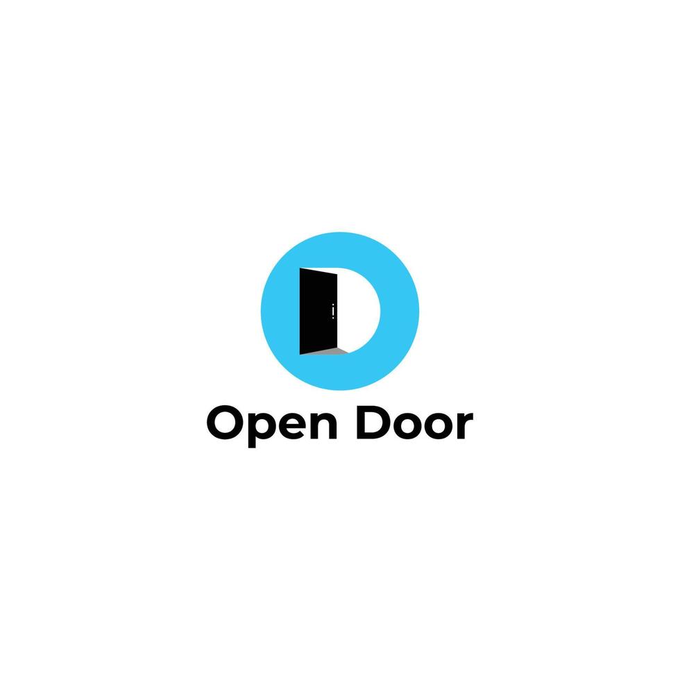 Ö und d Brief Logo mit Tür Symbol. diese Vektor Vorlage ist geeignet zum die Architektur, Zimmer, und Innere.