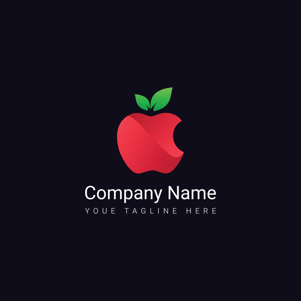 äpple logotyp. vektor illustration. röd äpple