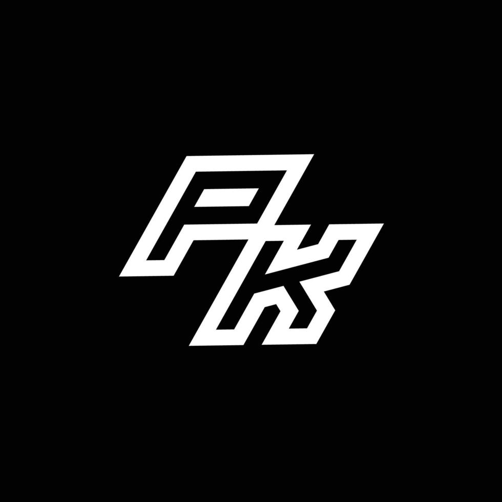 pk logotyp monogram med upp till ner stil negativ Plats design mall vektor