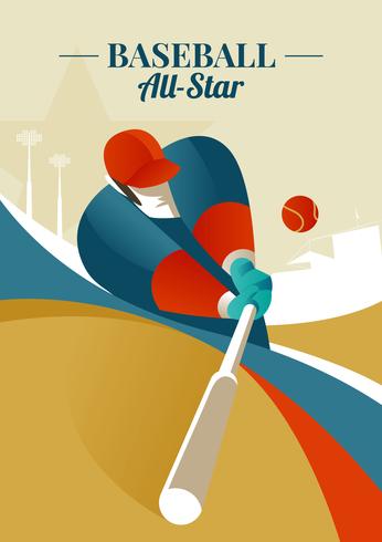 Baseball All-Star Illustration vektor