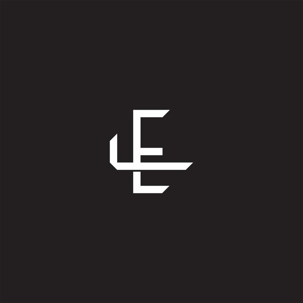 el första brev överlappande interlock logotyp monogram linje konst stil vektor