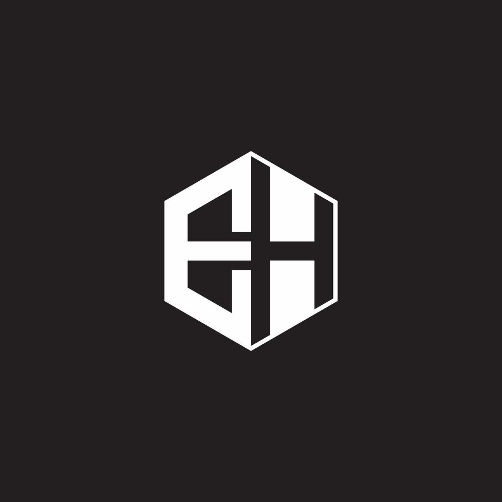 va logotyp monogram sexhörning med svart bakgrund negativ Plats stil vektor