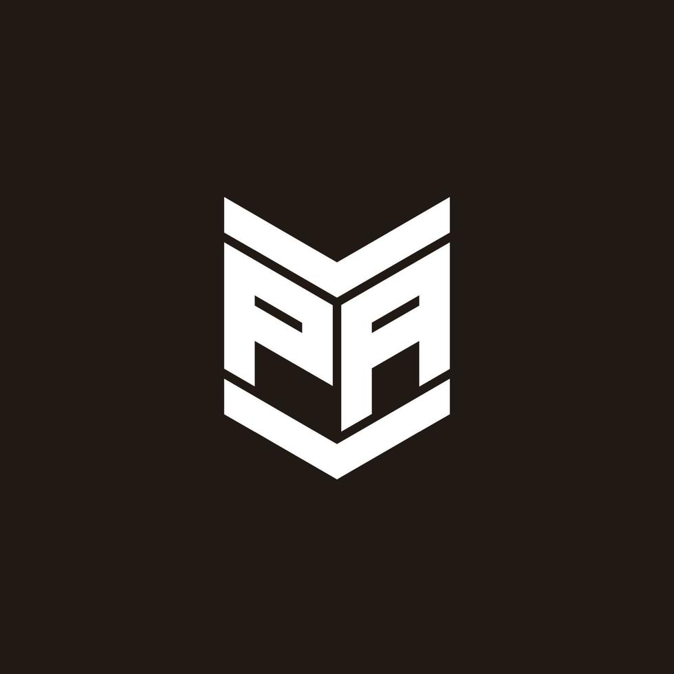 logotyp alfabet monogram med emblem stil vektor