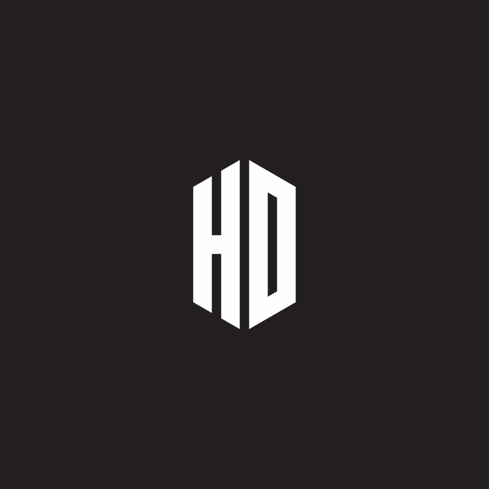 hd Logo Monogramm mit Hexagon gestalten Stil Design Vorlage vektor