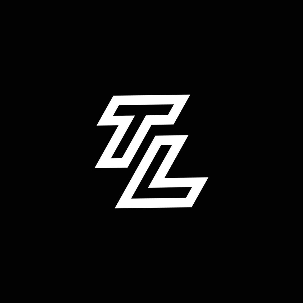 tl Logo Monogramm mit oben zu Nieder Stil Negativ Raum Design Vorlage vektor