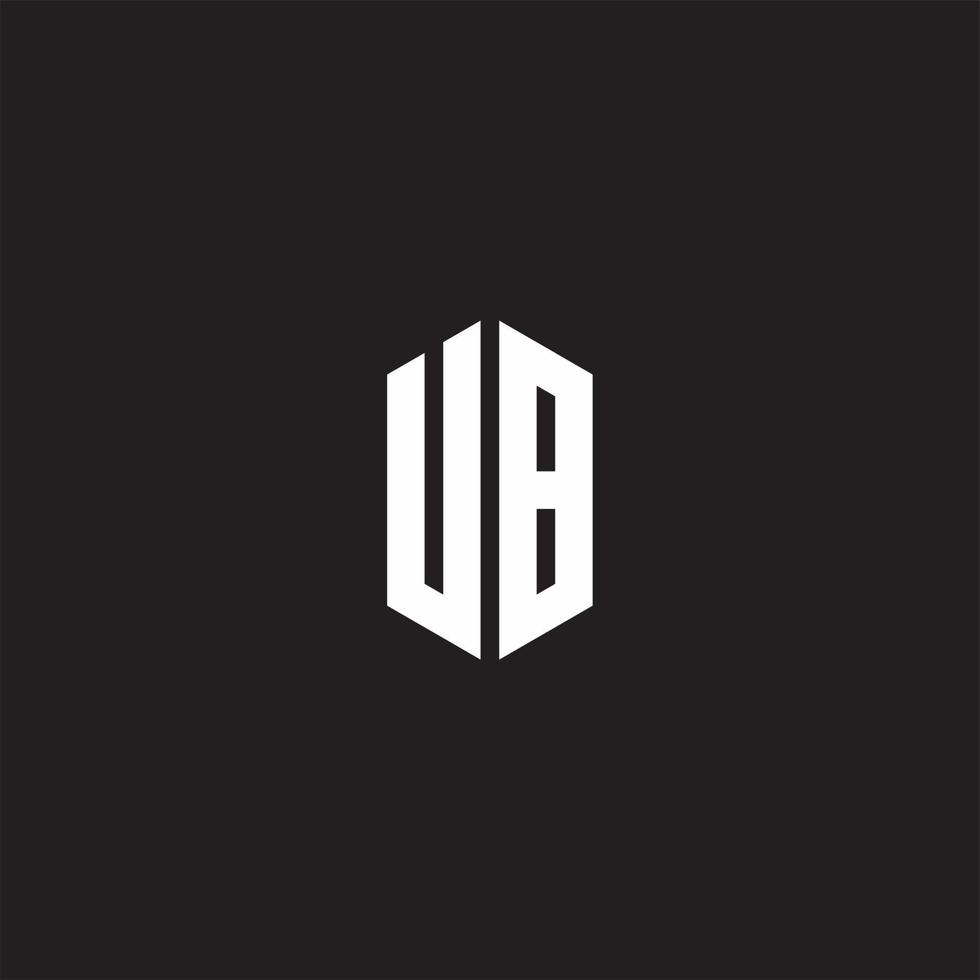ub Logo Monogramm mit Hexagon gestalten Stil Design Vorlage vektor