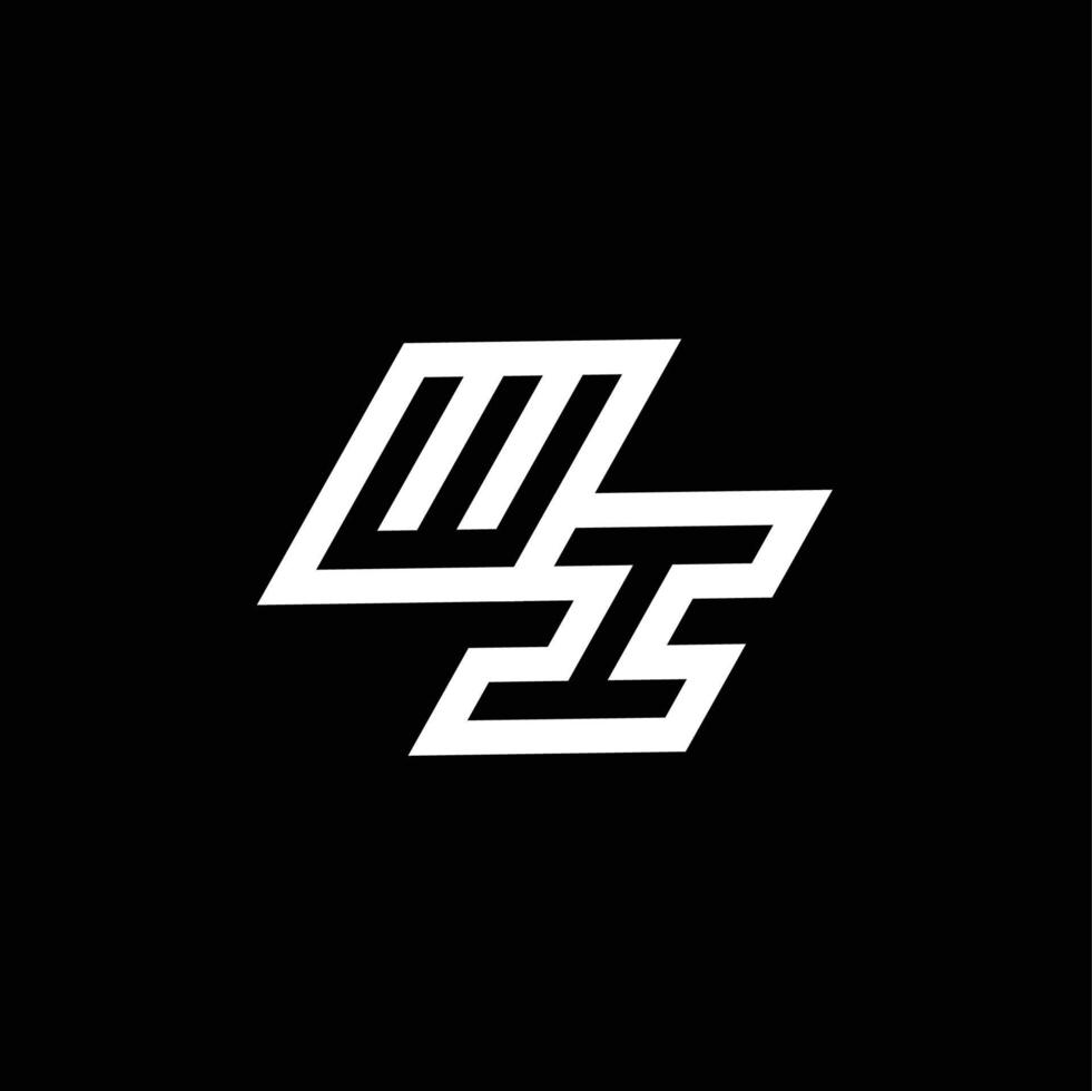 wi logotyp monogram med upp till ner stil negativ Plats design mall vektor
