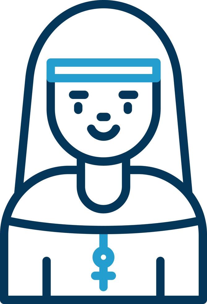 Nonne-Vektor-Icon-Design vektor