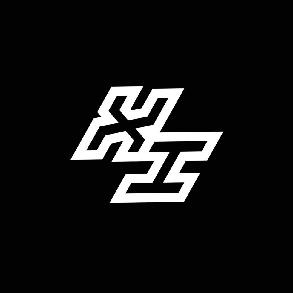 xi Logo Monogramm mit oben zu Nieder Stil Negativ Raum Design Vorlage vektor