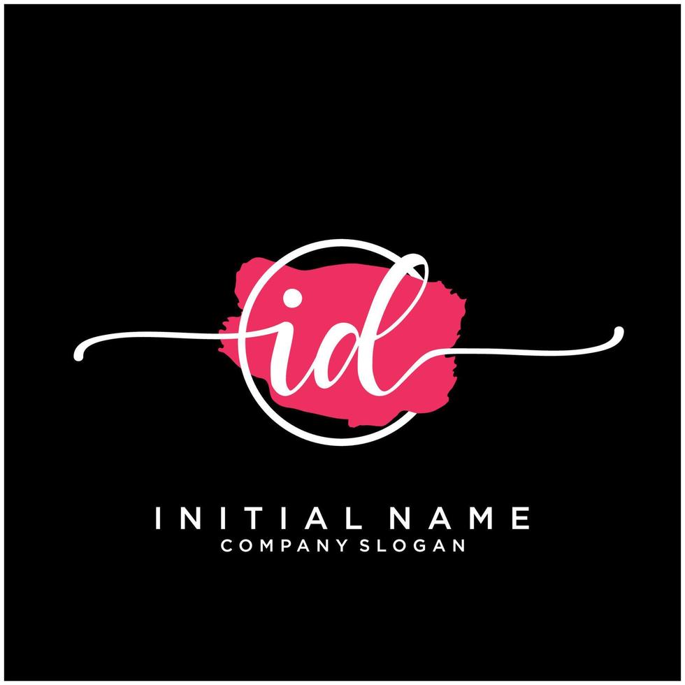 Initiale Ich würde feminin Logo Sammlungen Vorlage. Handschrift Logo von Initiale Unterschrift, Hochzeit, Mode, Schmuck, Boutique, Blumen- und botanisch mit kreativ Vorlage zum irgendein Unternehmen oder Geschäft. vektor