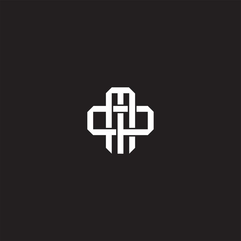 mo Initiale Brief überlappend Verriegelung Logo Monogramm Linie Kunst Stil vektor