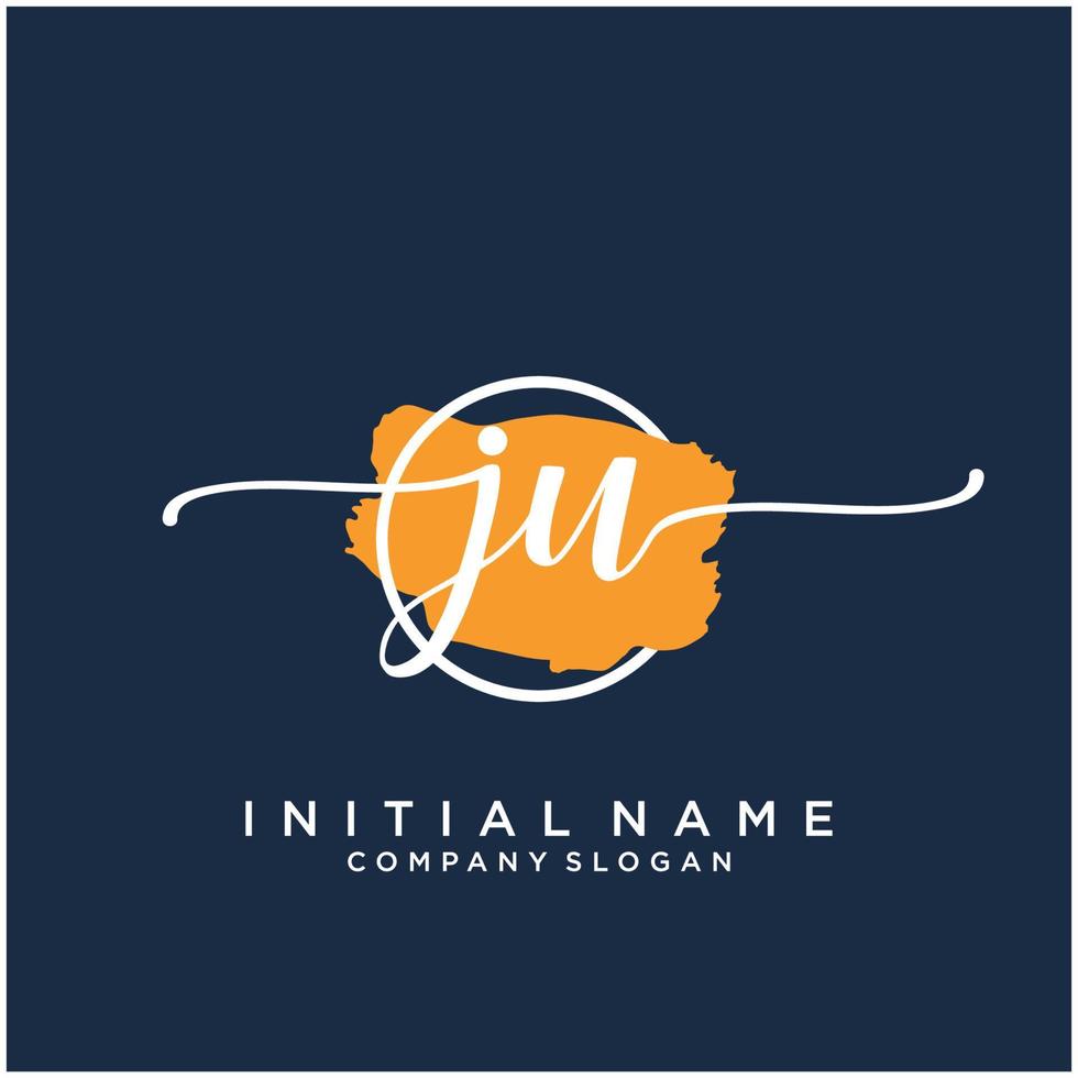 Initiale ju feminin Logo Sammlungen Vorlage. Handschrift Logo von Initiale Unterschrift, Hochzeit, Mode, Schmuck, Boutique, Blumen- und botanisch mit kreativ Vorlage zum irgendein Unternehmen oder Geschäft. vektor