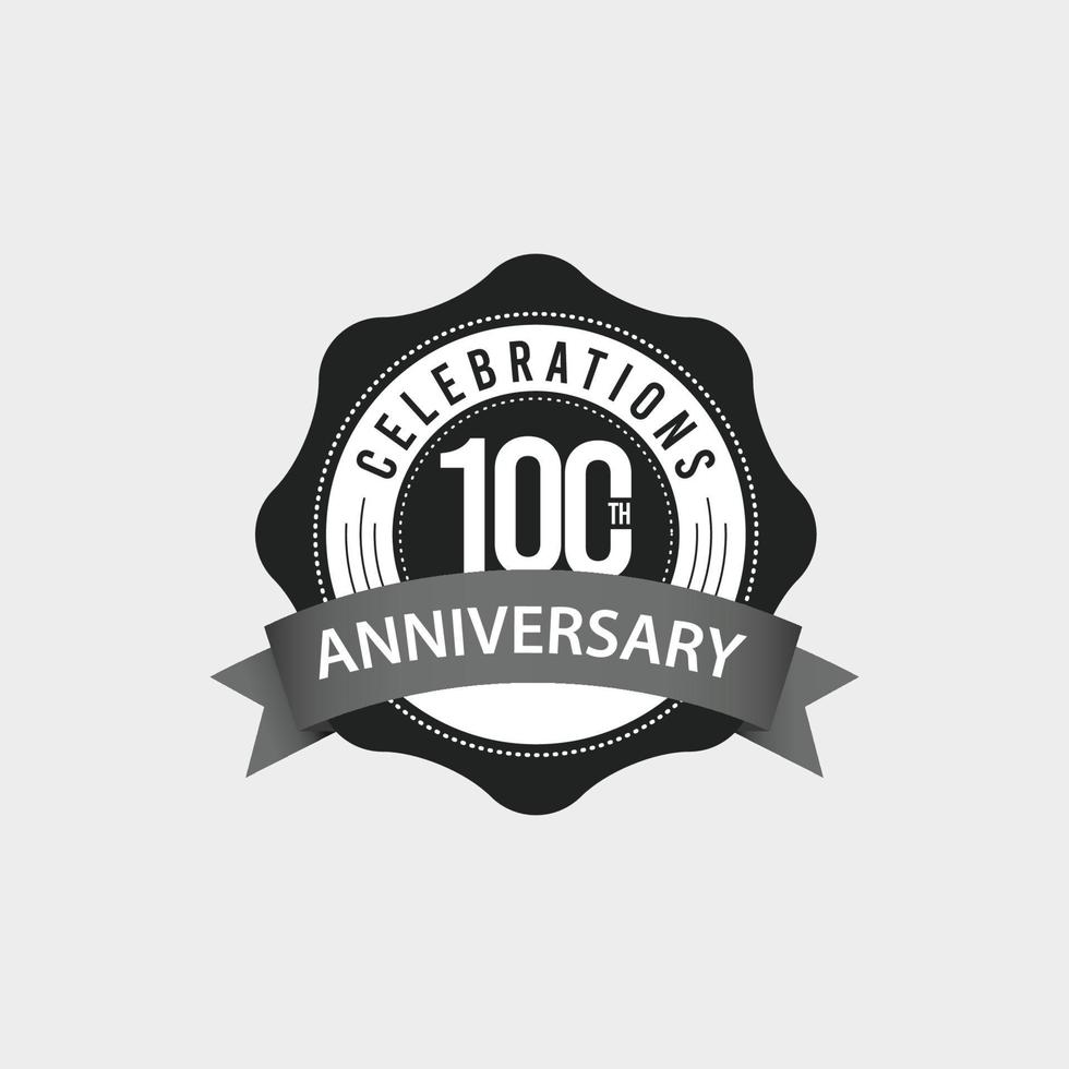 Illustration för 100 mall för design för 100-årsjubileumsfirande vektor