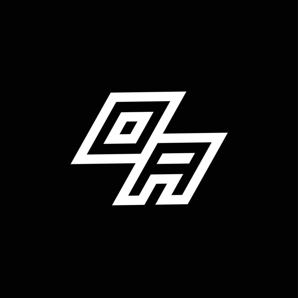 oa Logo Monogramm mit oben zu Nieder Stil Negativ Raum Design Vorlage vektor