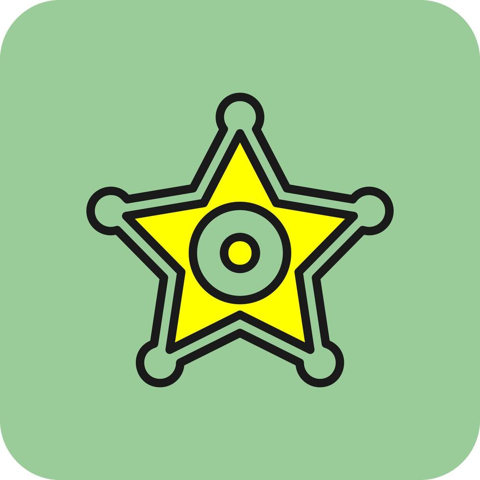 Sheriff-Abzeichen-Vektor-Icon-Design vektor