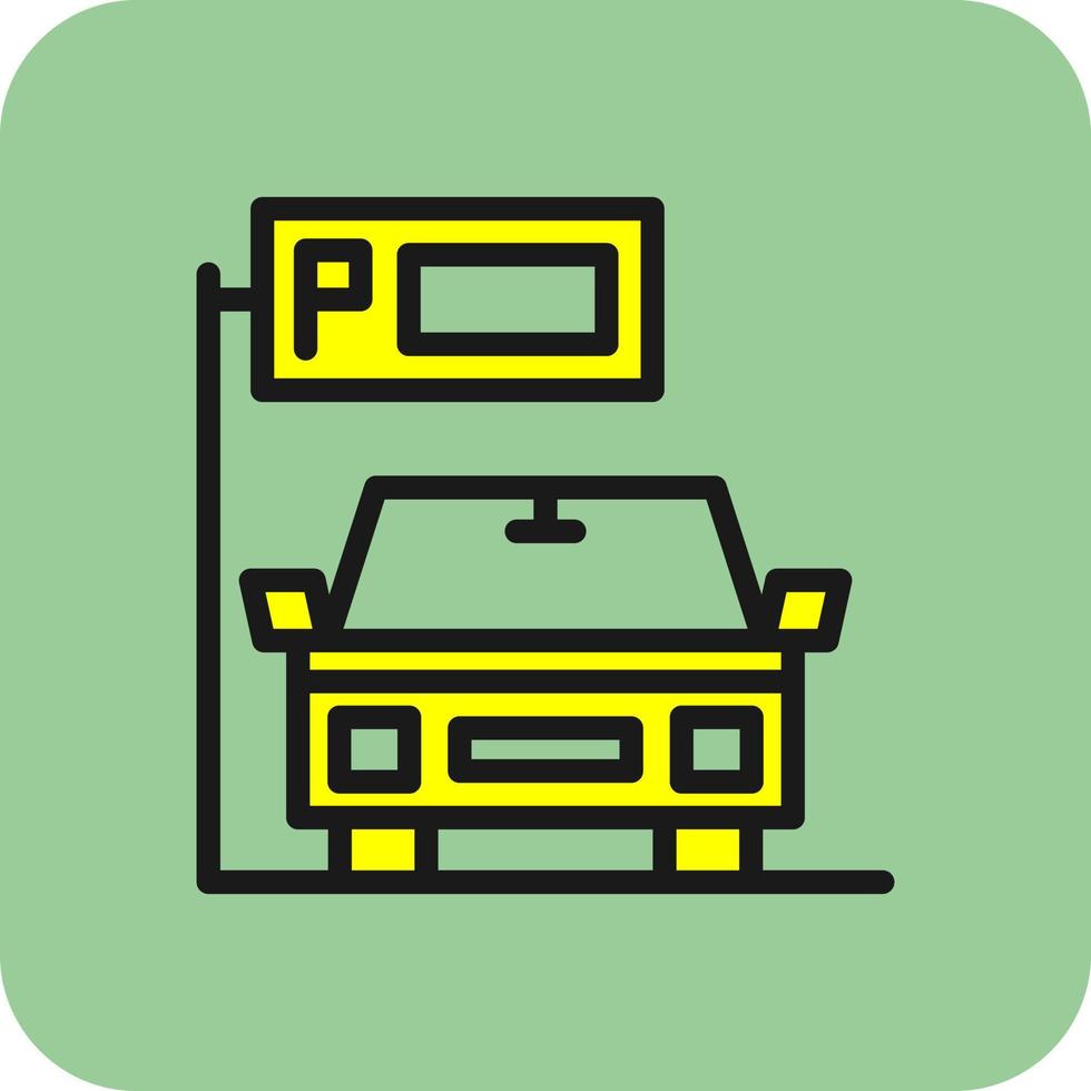 Parkplatz-Vektor-Icon-Design vektor