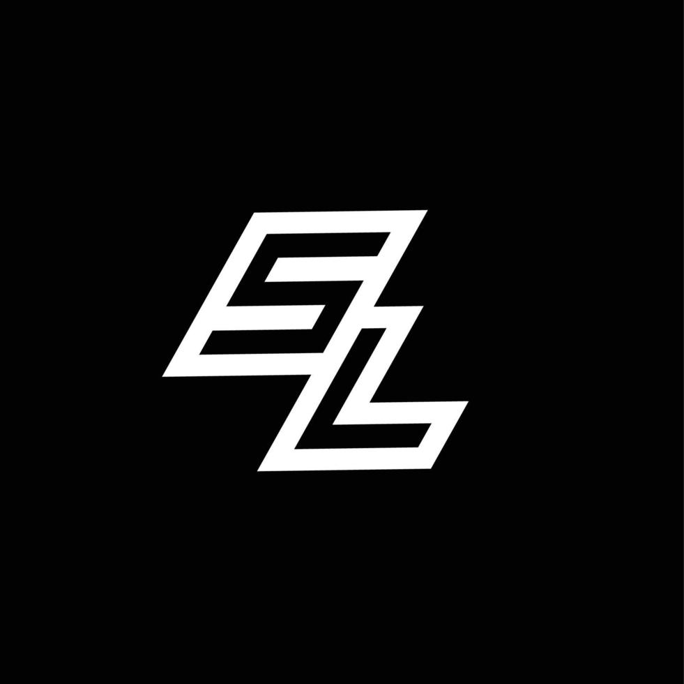 sl Logo Monogramm mit oben zu Nieder Stil Negativ Raum Design Vorlage vektor