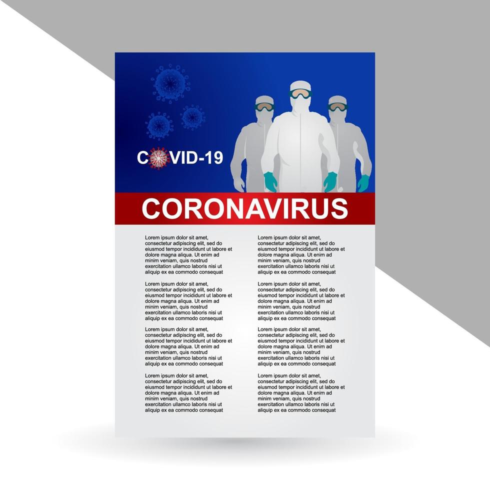 tack medicinsk personal corona virus covid-19 vektor mall design illustration