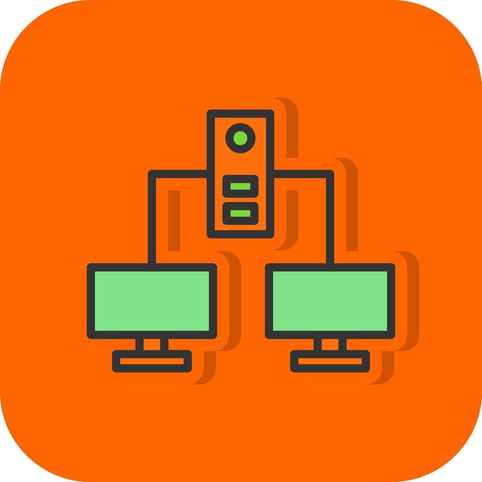 Computernetzwerke Vektor-Icon-Design vektor