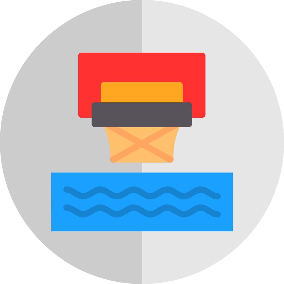 Wasser-Basketball-Vektor-Icon-Design vektor