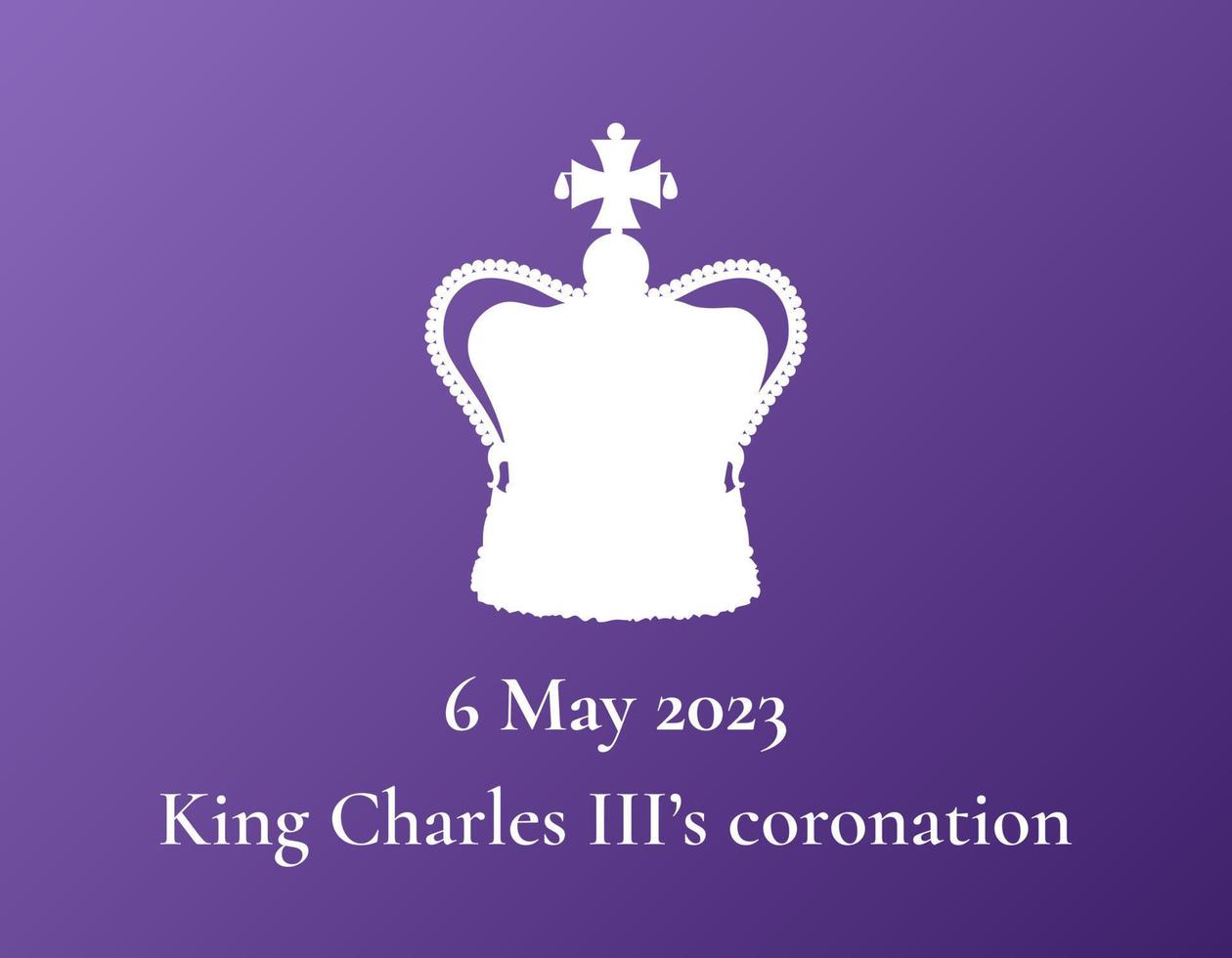 König Charles iii Krönung 6 kann 2023 Design Banner vektor