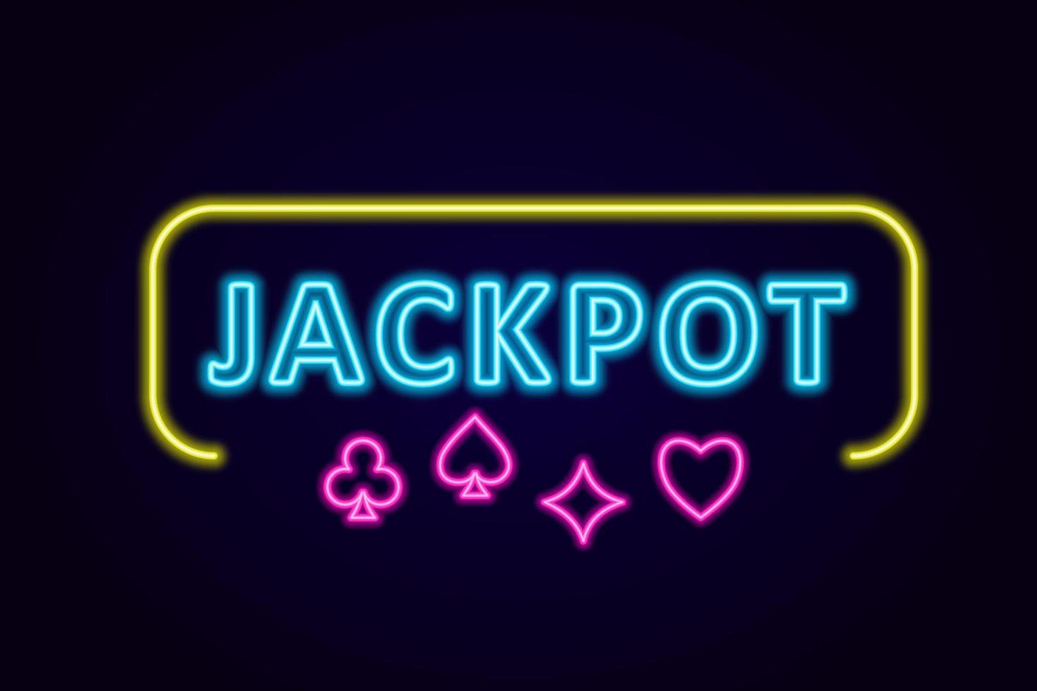 kasino logotyp i neon stil. neon tecken, anslagstavla, ljus ljus reklam spelande, kasino, poker. vektor illustration