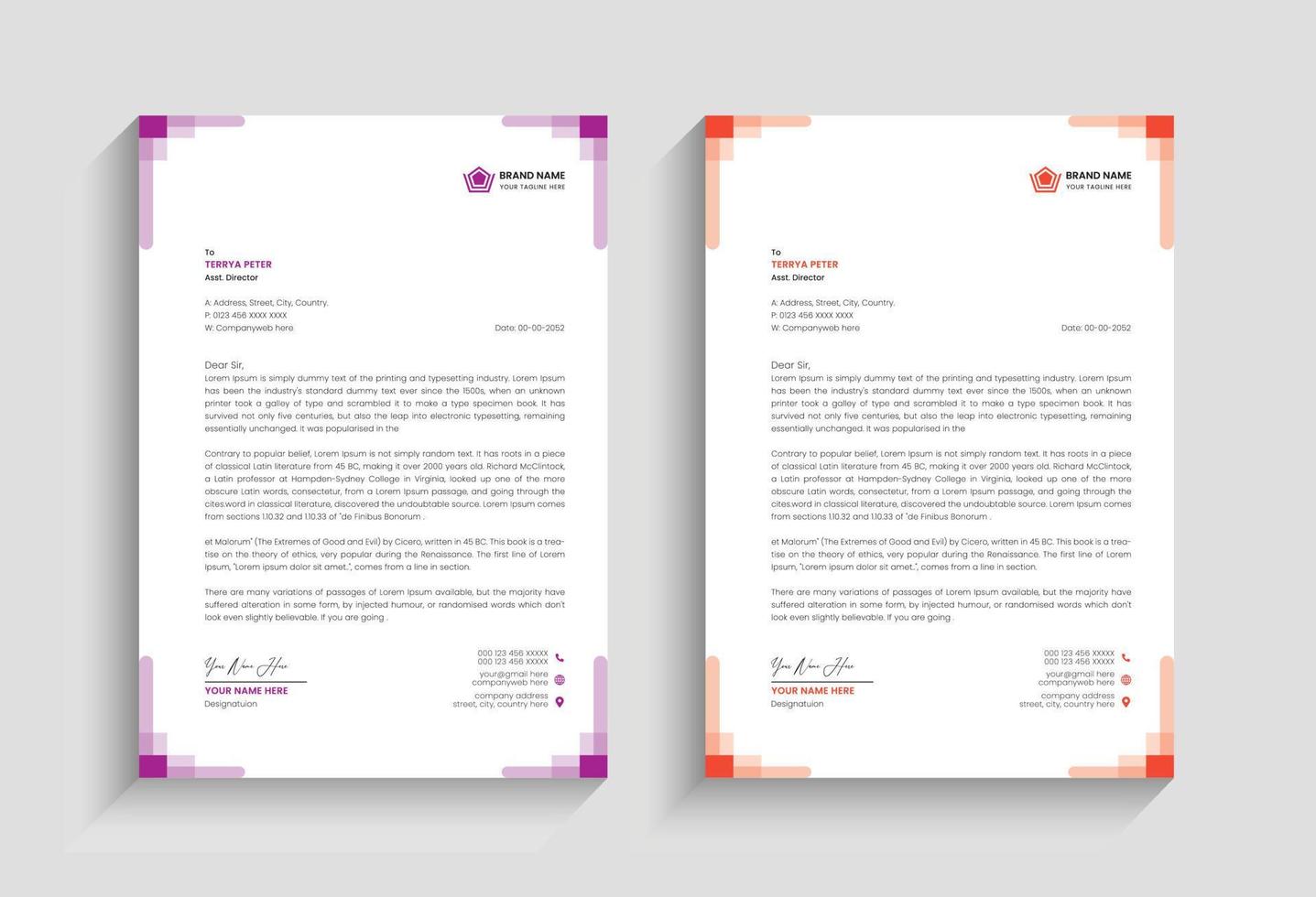 minimal företags- enkel företag nyhetsbrev brev vektor mall design bunt