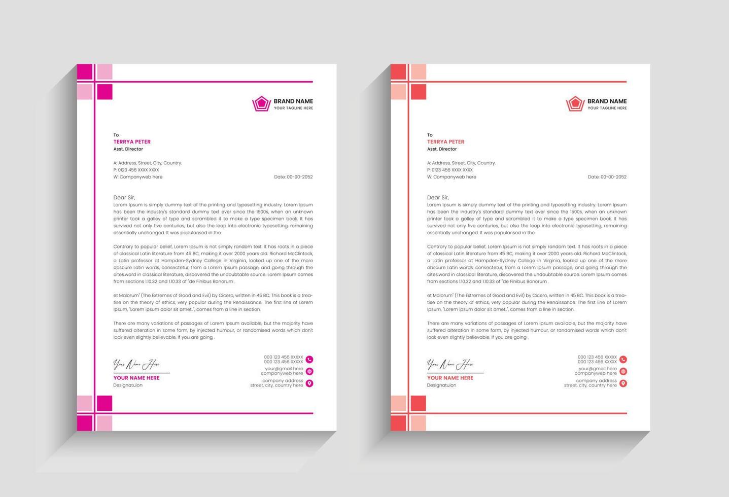 minimal företags- enkel företag nyhetsbrev brev vektor mall design bunt