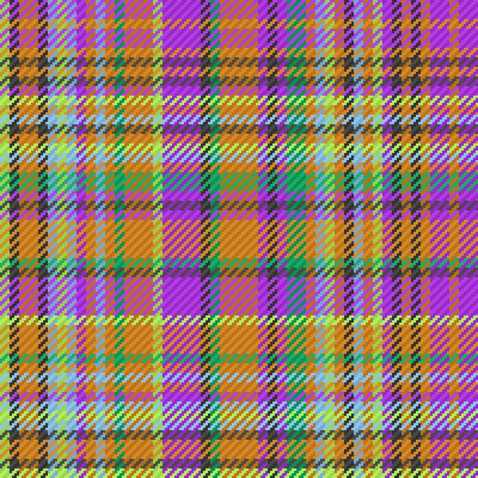 Muster Textil- überprüfen. Hintergrund Textur Schottenstoff. Stoff nahtlos Plaid Vektor. vektor