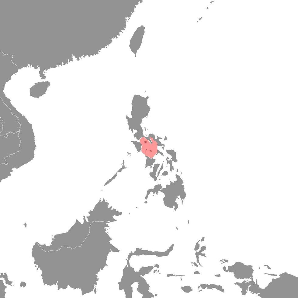 sibuyan hav på de värld Karta. vektor illustration.