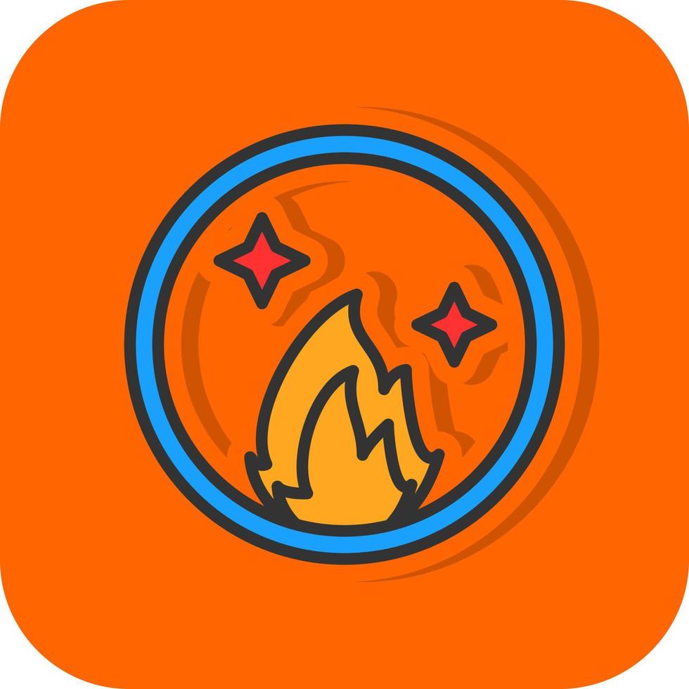 Ring des Feuer-Vektor-Icon-Designs vektor