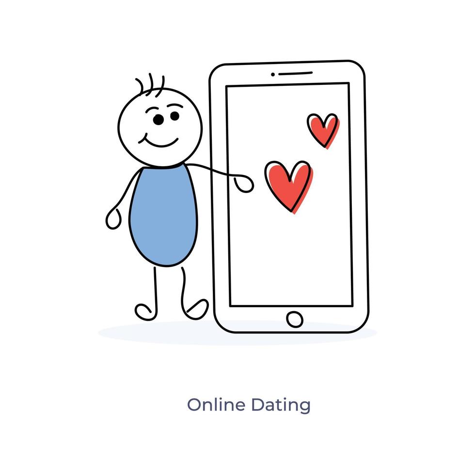 online dating tecknad film vektor