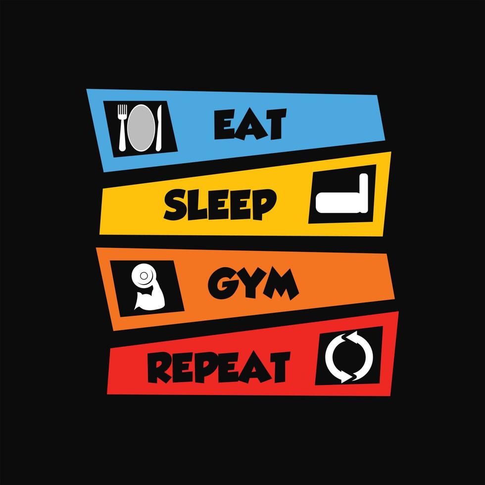 Fitness-T-Shirt-Design vektor