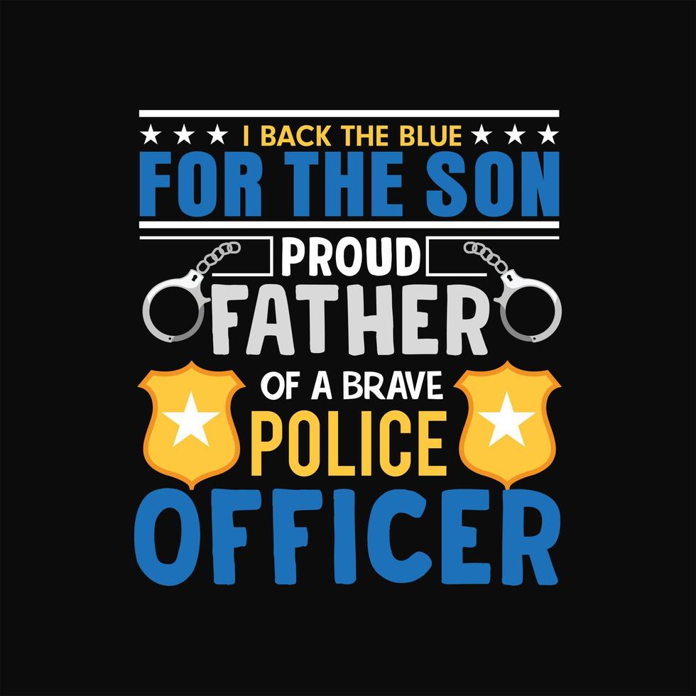 Polizei T-Shirt Design vektor