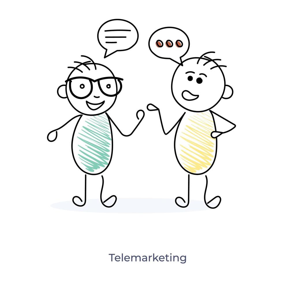 Comic-Telemarketing-Charaktere vektor