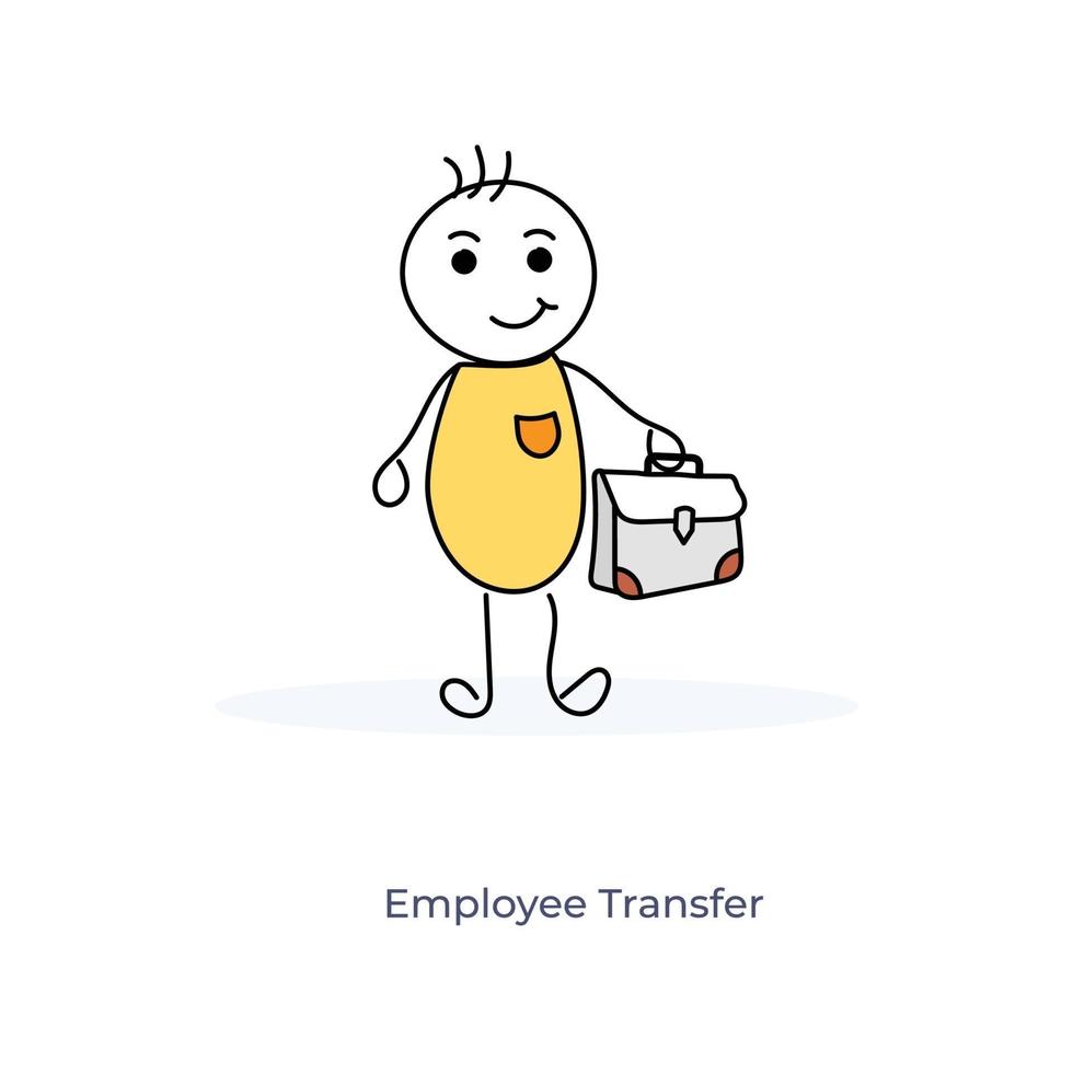 Mitarbeiter Transfer Cartoon vektor