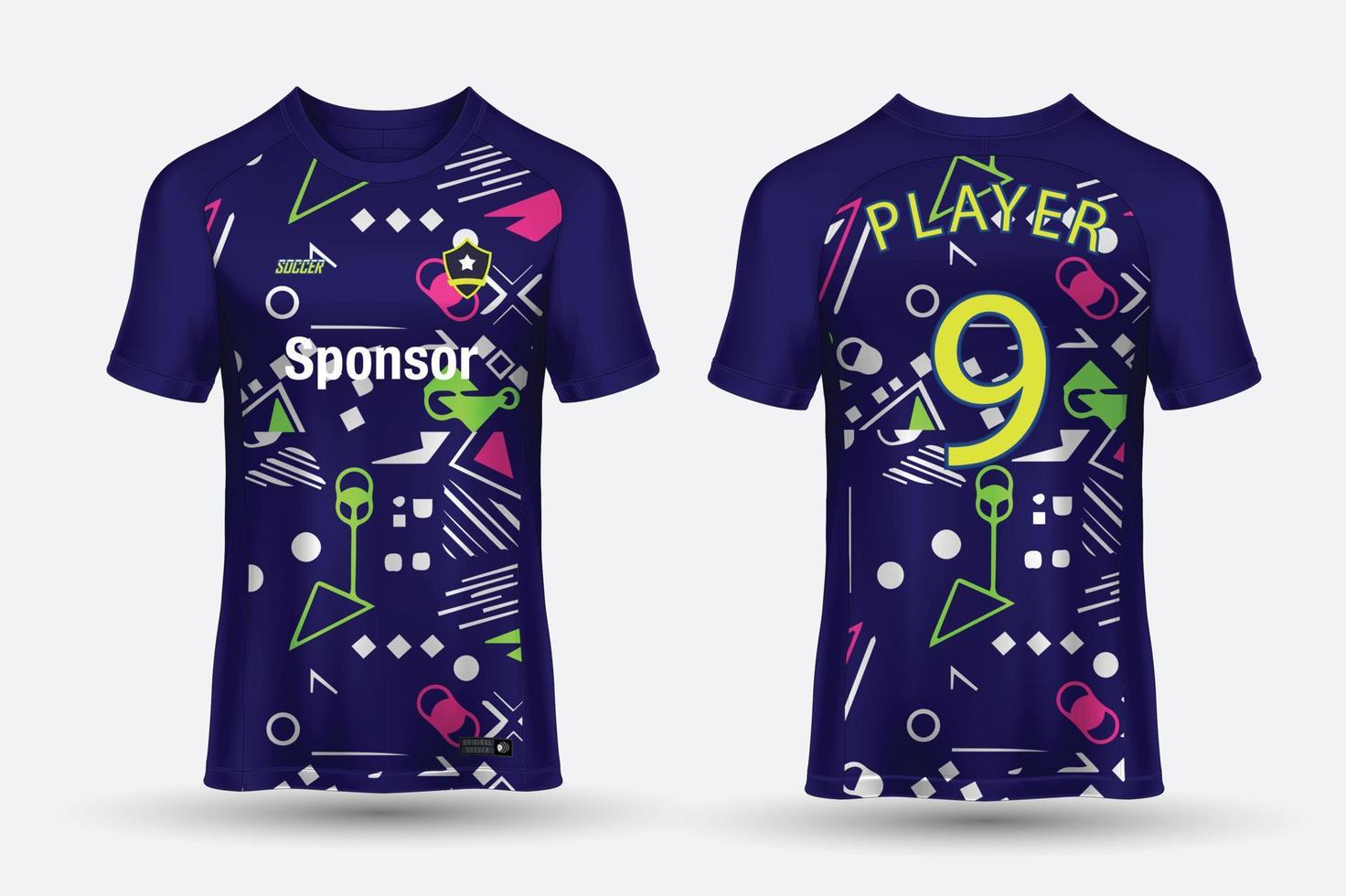 vektor fotboll jersey mall sport t skjorta design