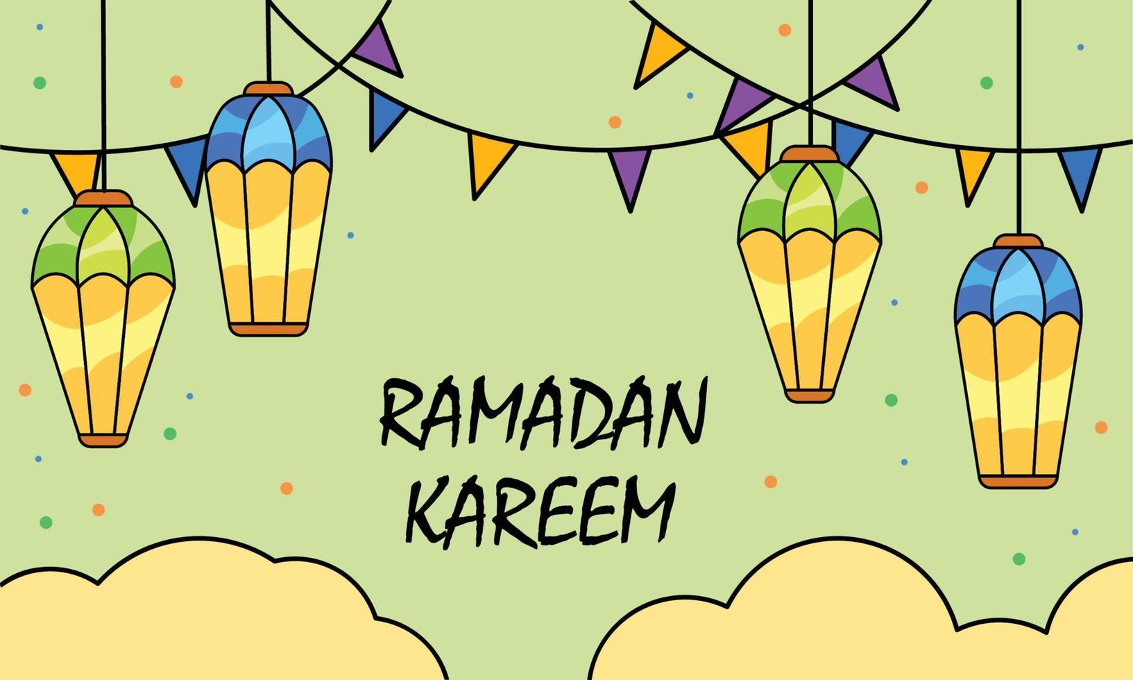 Ramadan kareem Hintergrund mit Laterne Ornament vektor