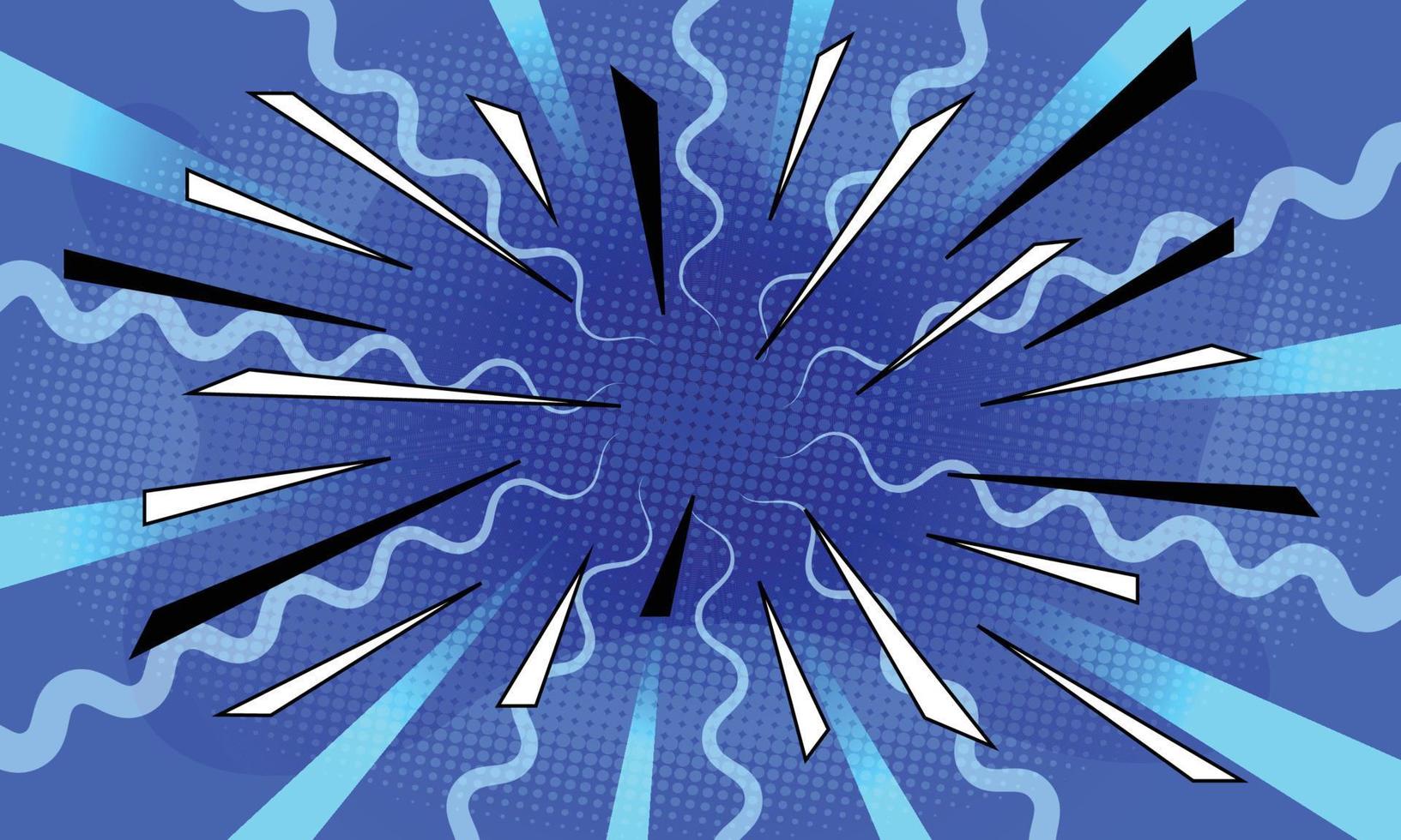 Blau Explosion Comic Buch Hintergrund Banner vektor