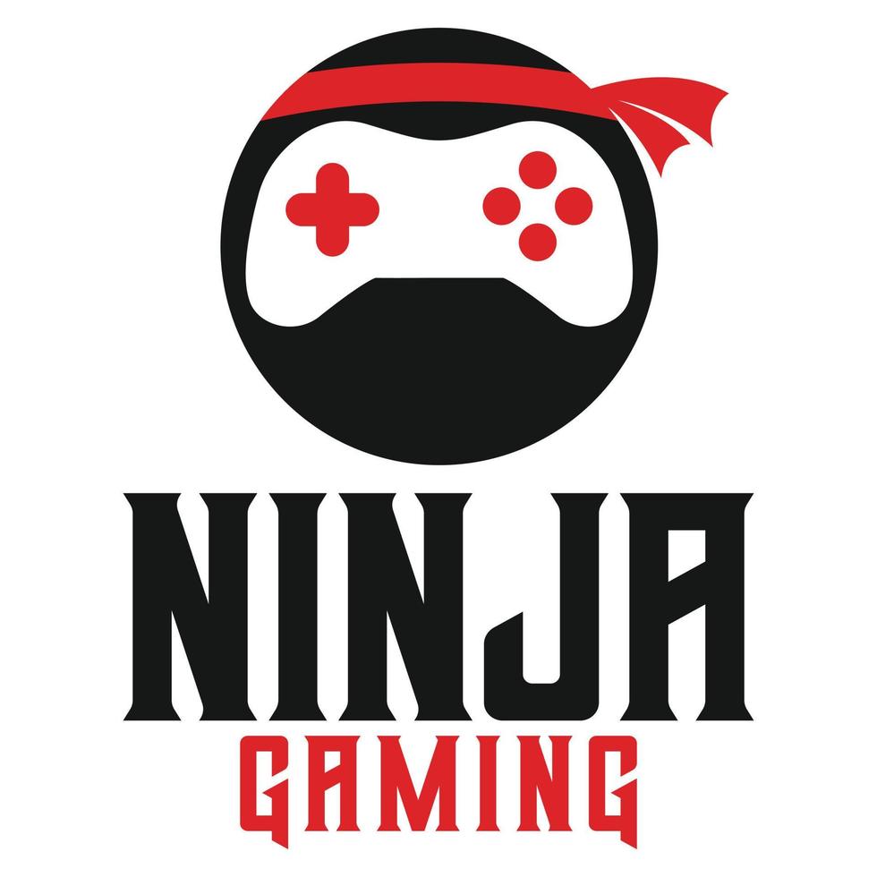 modern vektor platt design enkel minimalistisk logotyp mall av ninja gaming huvud maskot karaktär vektor samling för varumärke, emblem, märka, bricka. isolerat på vit bakgrund.