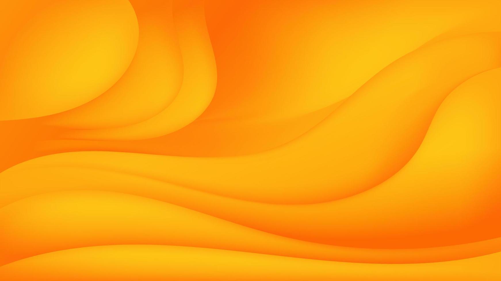 abstrakt lutning orange gul flytande Vinka bakgrund vektor