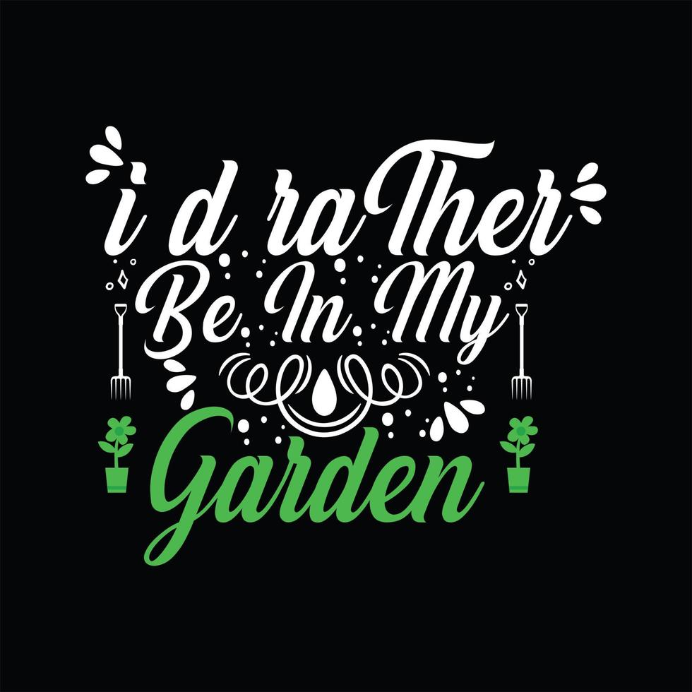 Gartenarbeit T-Shirt Design vektor