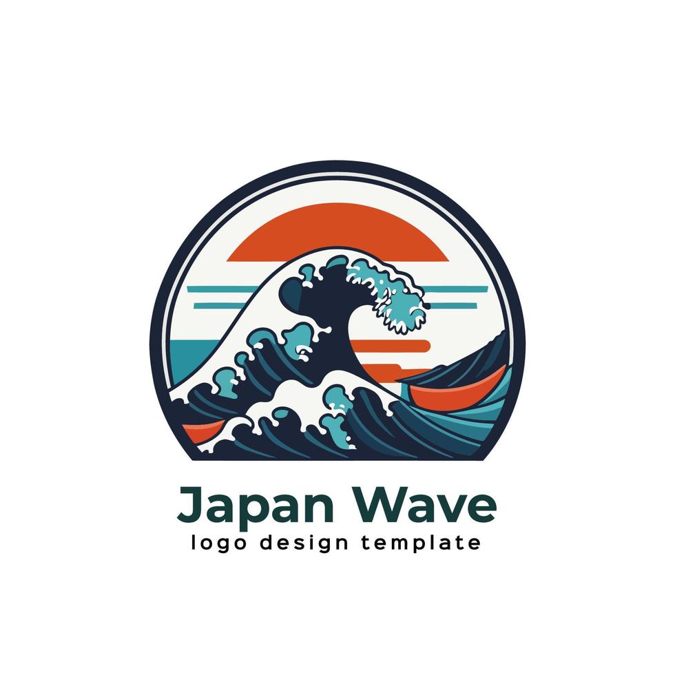Ozean Welle Logo Vorlage Vektor Symbol Illustration Design. Ozean Welle Logo Vorlage.