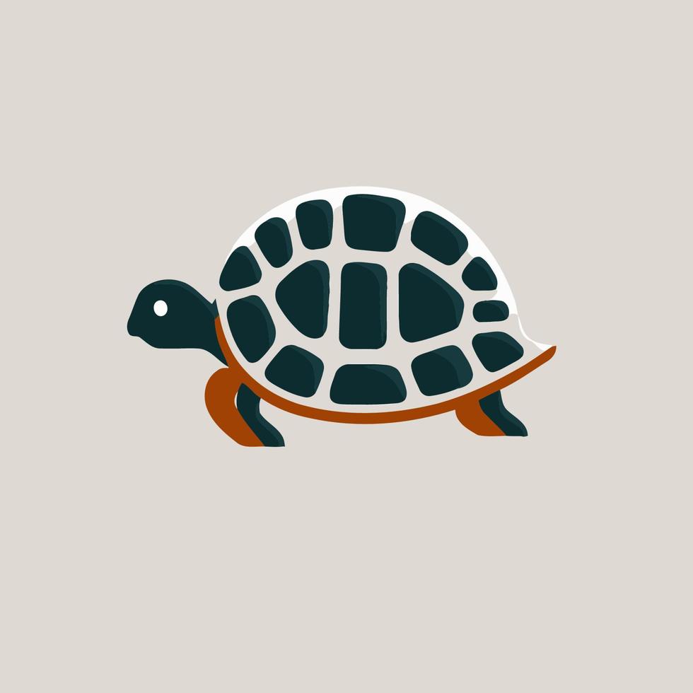 Schildkröte Symbol im eben Stil. Vektor Illustration auf grau Hintergrund.