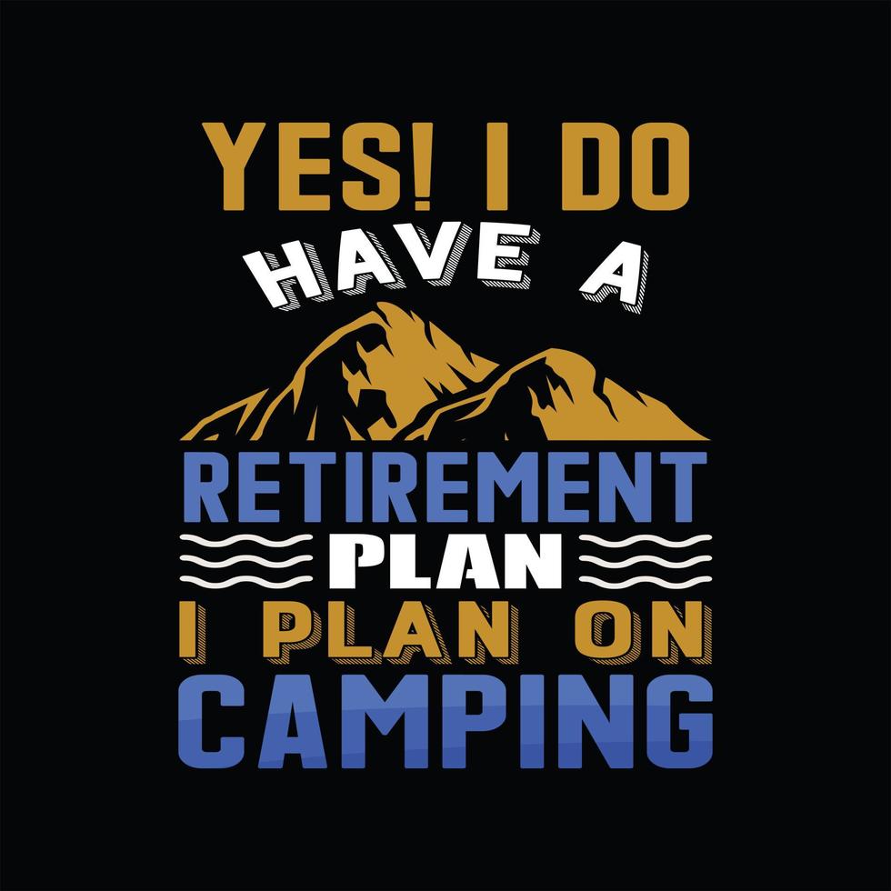 camping t-shirt design vektor