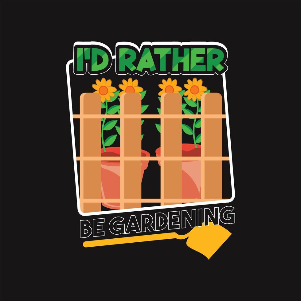 Gartenarbeit T-Shirt Design vektor