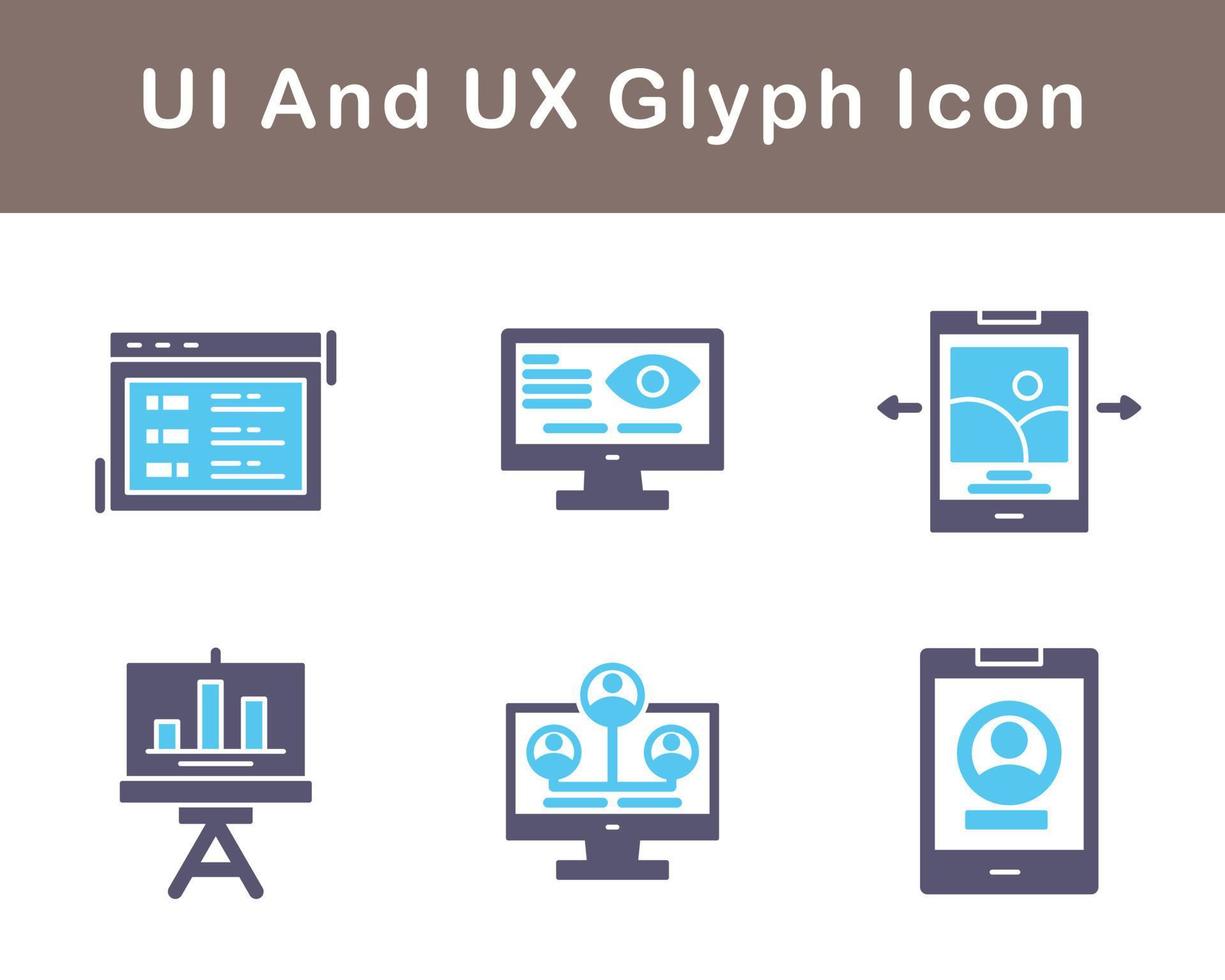 ui och ux vektor ikon uppsättning