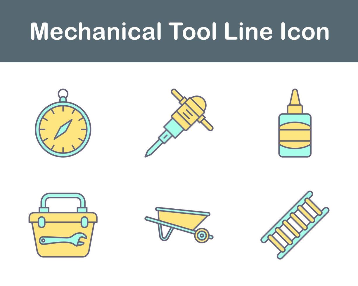mekanisk verktyg vektor ikon uppsättning